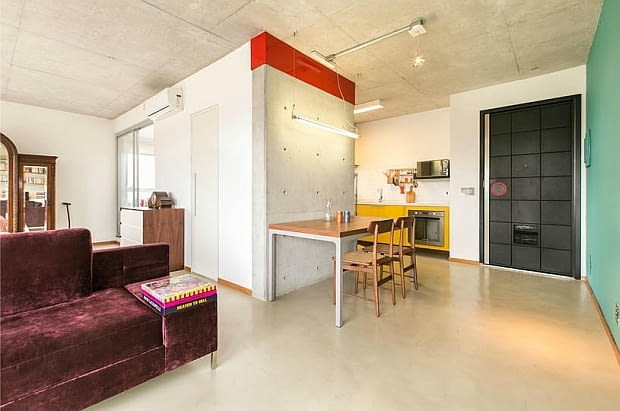 Mieszkanie w Sao Paulo - 63 m2; proj. DT Estudio małe mieszkanie, kawalerka, oryginalna kawalerka, jak urządzić małe mieszkanie
