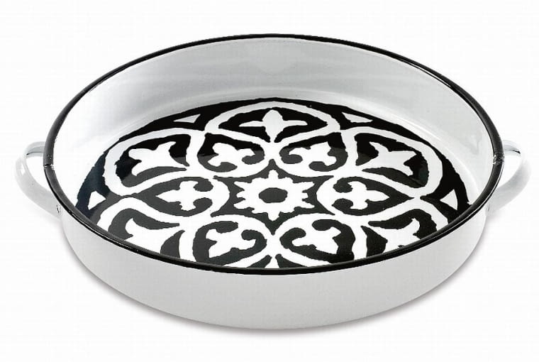 Taca emaliowana, naczynia