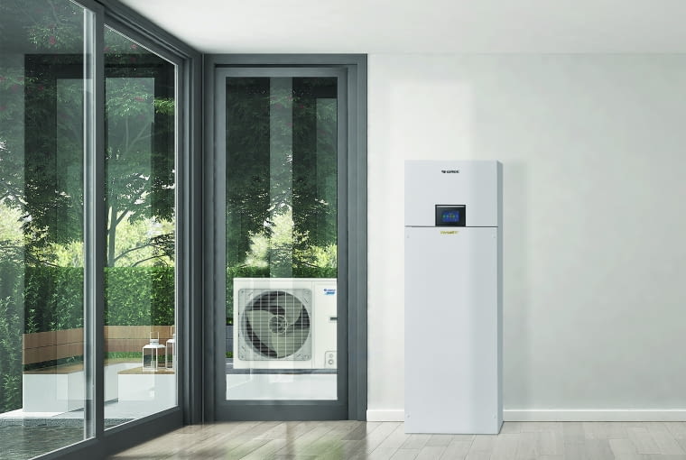 Powietrzna pompa ciepła typu split składa się dwóch osobnych jednostek – zewnętrznej i wewnętrznej. Obie części są ze sobą połączone rurami, w których krąży czynnik chłodniczy Powietrzna pompa ciepła typu split składa się dwóch osobnych jednostek – zewnętrznej i wewnętrznej. Obie części są ze sobą połączone rurami, w których krąży czynnik chłodniczy