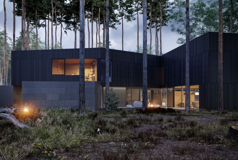 Dom między drzewami w podwarszawskim Izabelinie - Wind House. Proj. Przemek Olczyk Mobius Architekci Dom między drzewami w podwarszawskim Izabelinie - Wind House. Proj. Przemek Olczyk Mobius Architekci