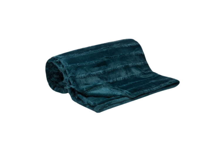 Koc z frędzlami turkusowy ASHA 130x160 cm 69,90 zł