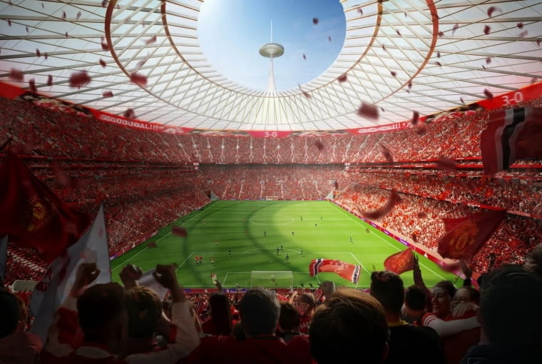 Nowy stadion klubu Manchester United. Proj. Foster + Partners