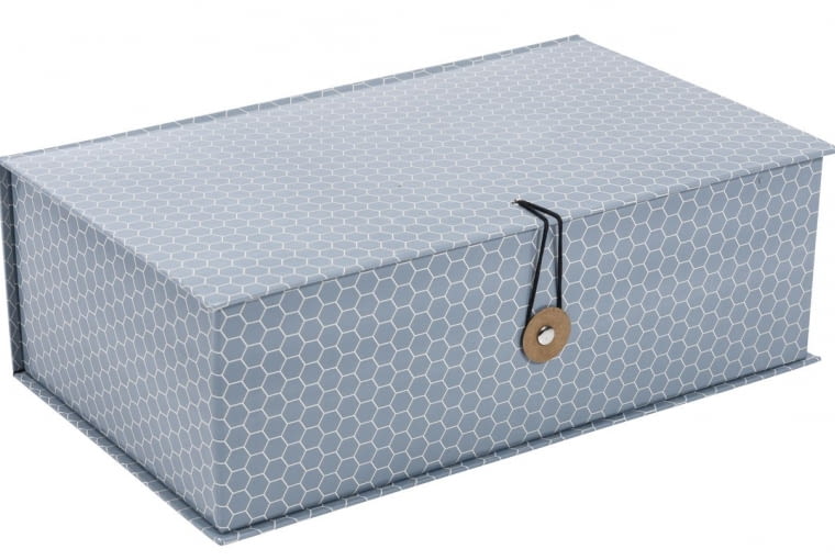 JYSK: Pudełko Kontor 18 x 30 x 10 cm z przykrywką, cena: 25 zł jysk, materiały biurowe