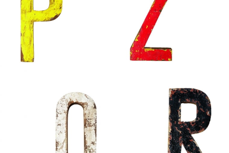 Drewniane litery, wzór, Woood