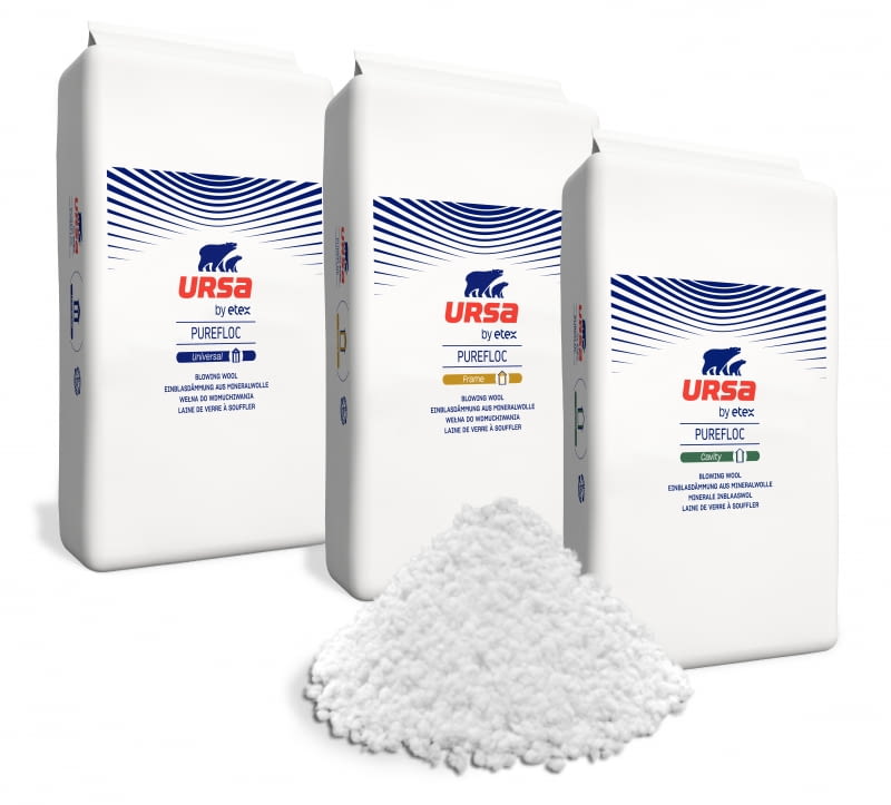 URSA PUREFLOC dostępna jest w trzech wariantach produktowych: Universal, Cavity oraz Frame URSA PUREFLOC dostępna jest w trzech wariantach produktowych: Universal, Cavity oraz Frame