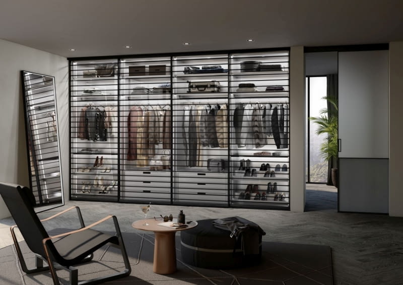 Przeszklona garderoba Przeszklona garderoba