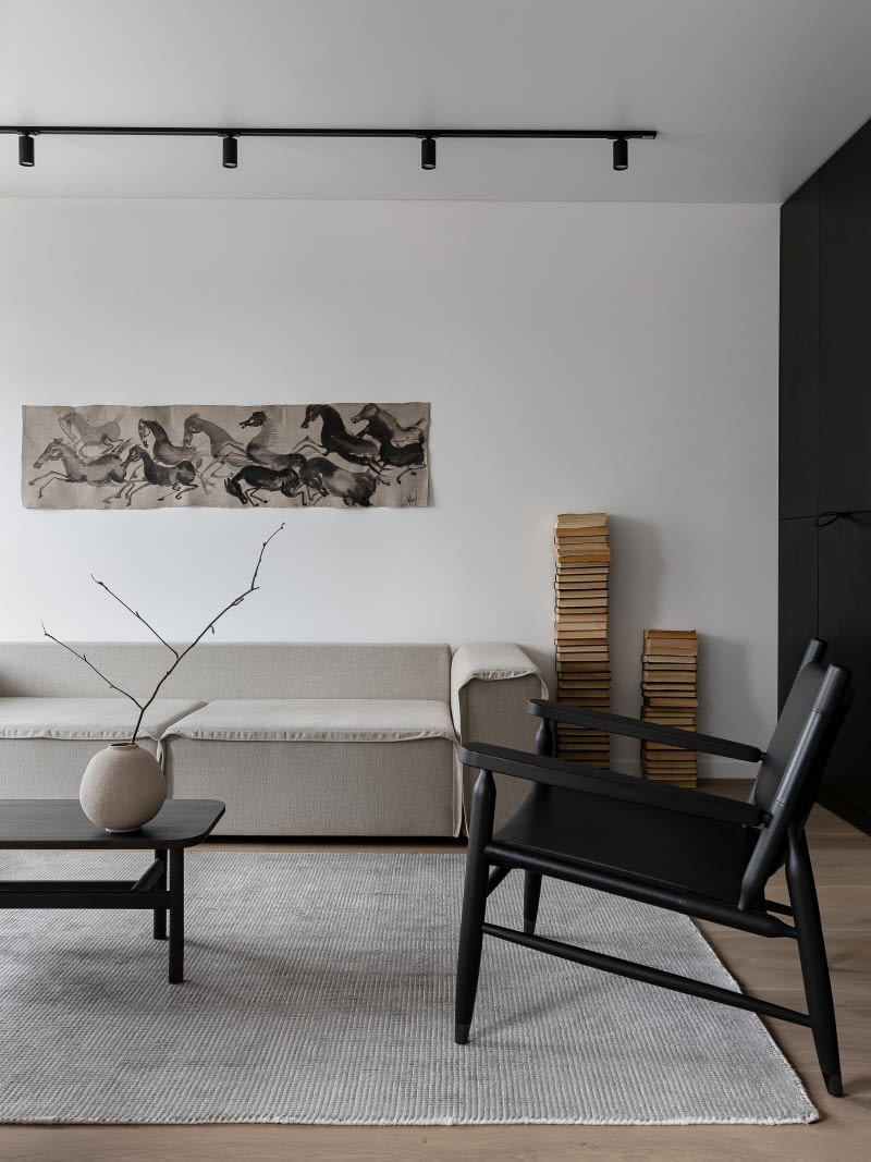 Małe mieszkanie w minimalistycznym stylu