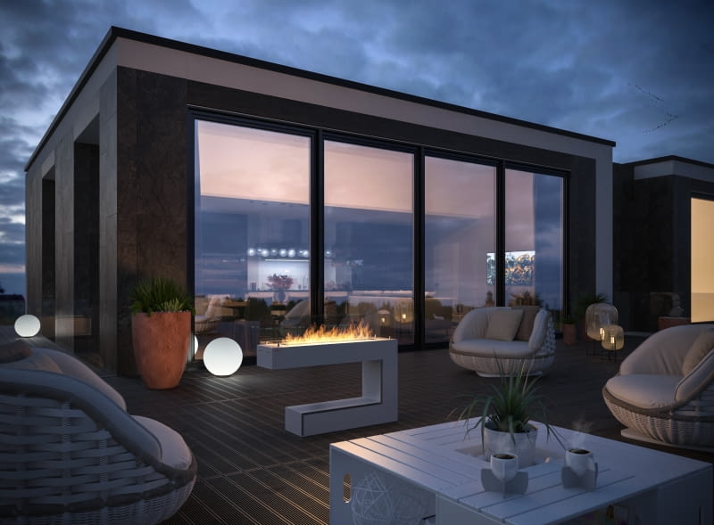 Biokominek nie wymaga montażu, możemy więc go przestawiać i używać tam, gdzie akurat mamy ochotę. Nie tylko tworzy niepowtarzalny klimat, daje delikatne światło, ale także ciepło Biokominki