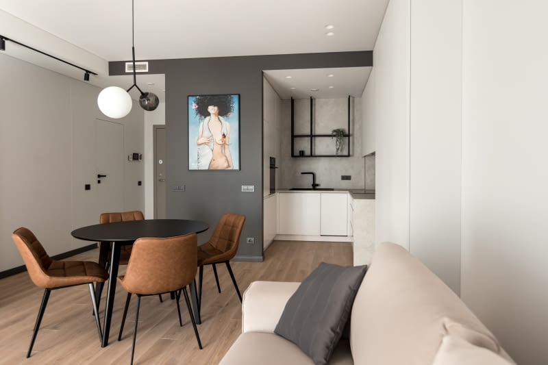 Jasne i eleganckie małe mieszkanie