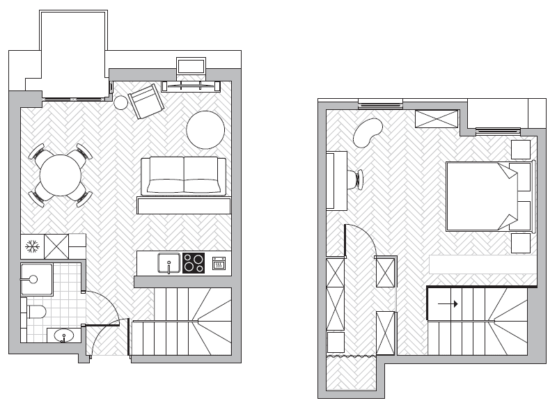 Plan mieszkania 60 m kw.