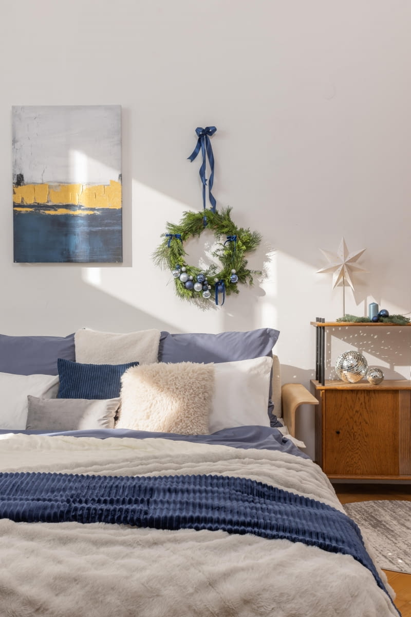 Sypialnia w świątecznej odsłonie Sypialnia w świątecznej odsłonie