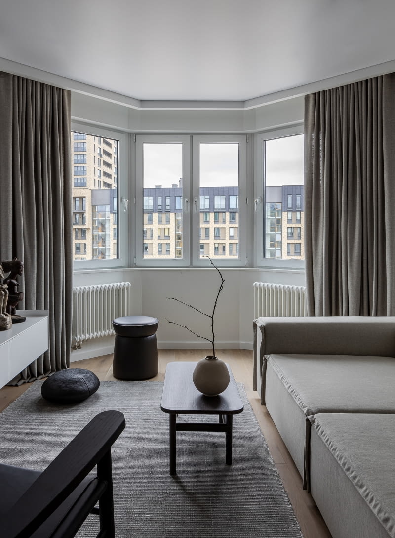 Małe mieszkanie w minimalistycznym stylu