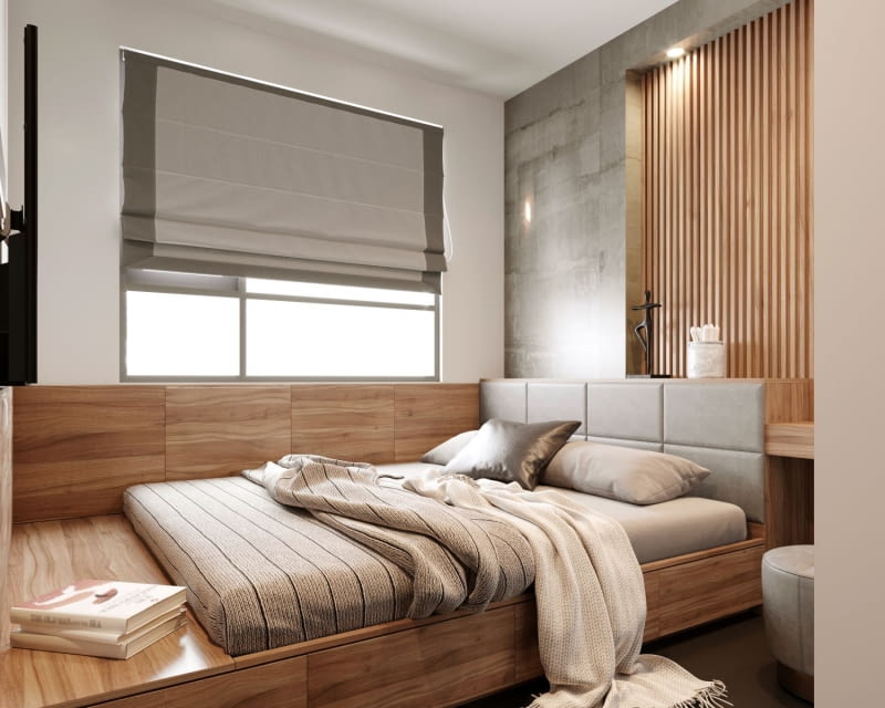 Łóżko na podeście - inspiracje Łóżko na podeście - inspiracje