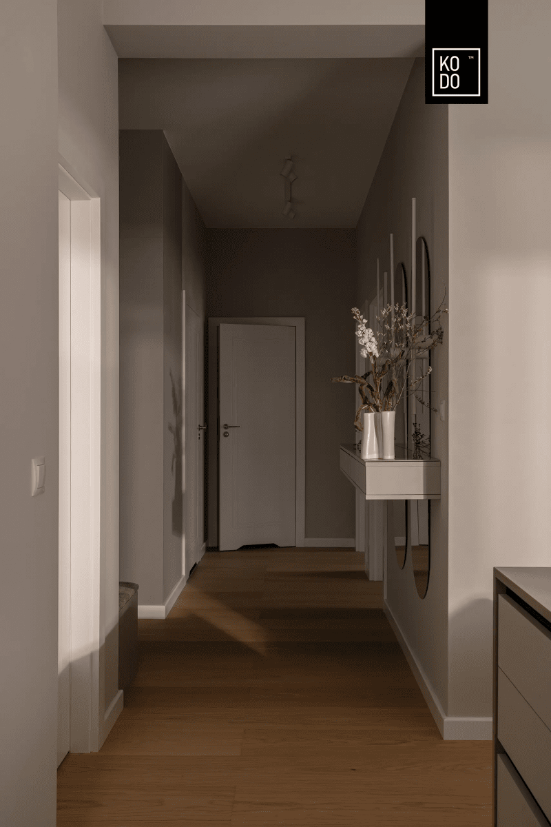 Harmonia natury i mocne akcenty: aranżacja 75-metrowego mieszkania