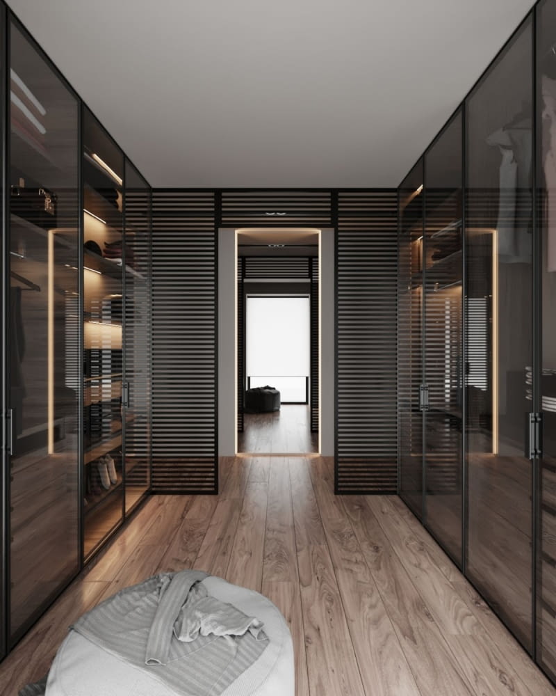 Przeszklona garderoba Przeszklona garderoba