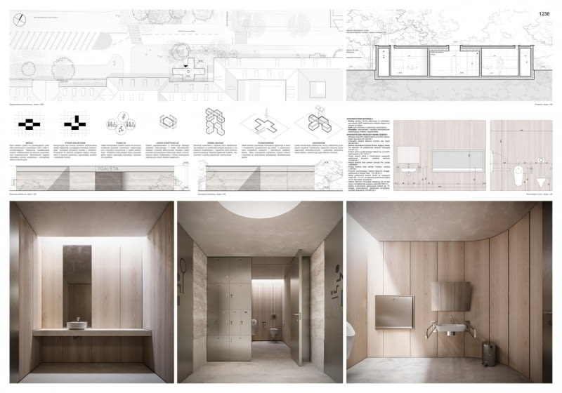 Grand Prix Konkursu Geberit „Projekt Łazienki 2025” przyznano pracy nr 1236 zatytułowanej UZIEMIONA, autorstwa Jakuba Miśniakiewicza. Grand Prix Konkursu Geberit „Projekt Łazienki 2025” przyznano pracy nr 1236 zatytułowanej UZIEMIONA, autorstwa Jakuba Miśniakiewicza.