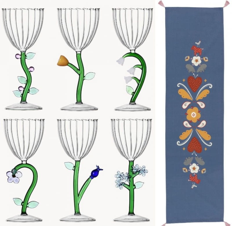 1. Komplet kieliszków Botanica, szkło, 6 elem., 689,90 zł, westwing.pl