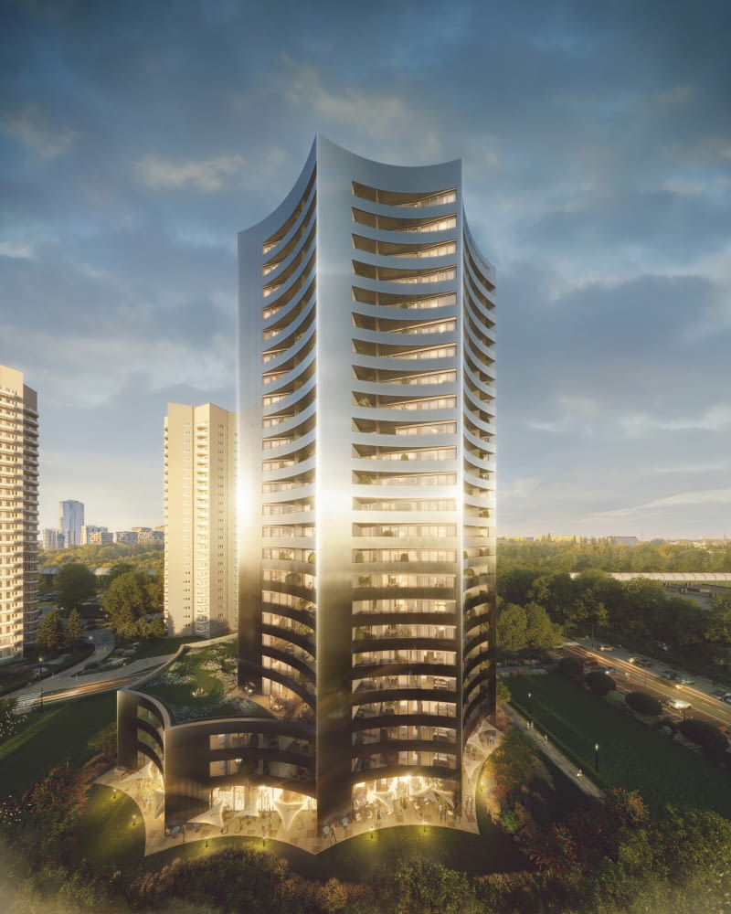 Nowa Gwiazda na osiedlu "Gwiazdy" w Katowicach. Proj. Maciej Franta Nowa Gwiazda na osiedlu "Gwiazdy" w Katowicach. Proj. Maciej Franta