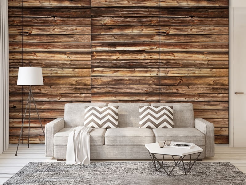 Stare drewno w aranżacji wnętrza.