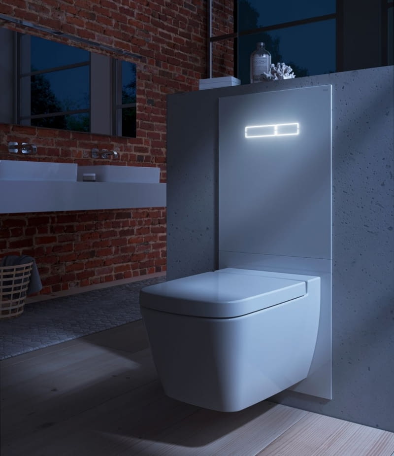 Toaleta - przycisk spłukujący