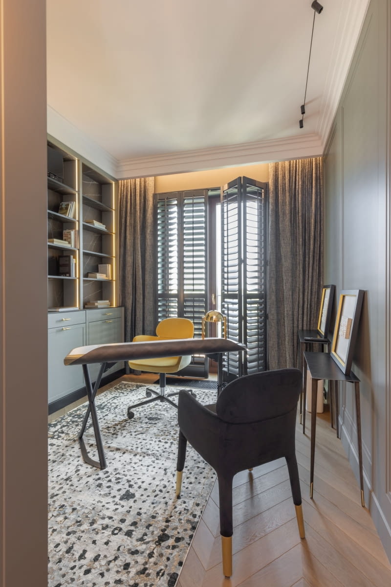 110-metrowy apartament w Warszawie w stylu modern classic