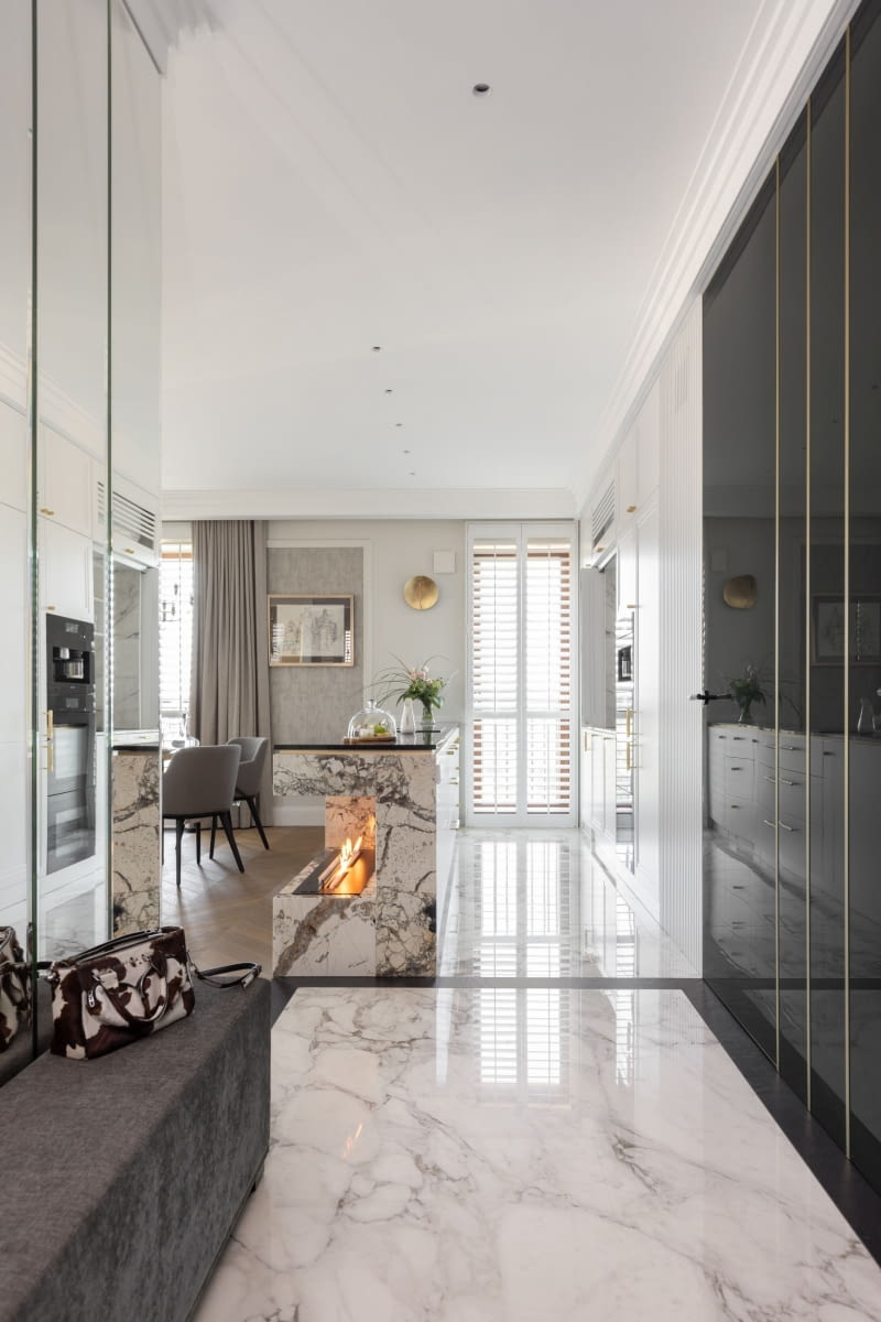 110-metrowy apartament w Warszawie w stylu modern classic