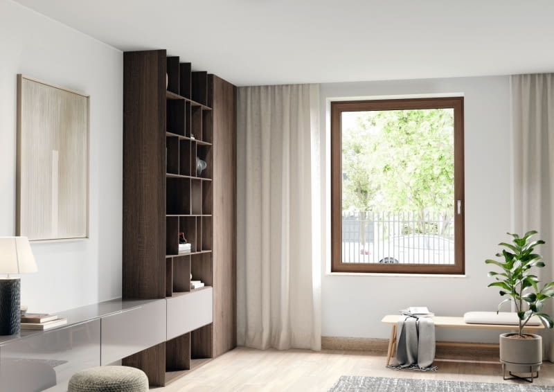 Okno o minimalnej głębokości zabudowy zapewnia teraz jeszcze lepszą ochronę cieplną i niemal nieograniczone możliwości projektowe.