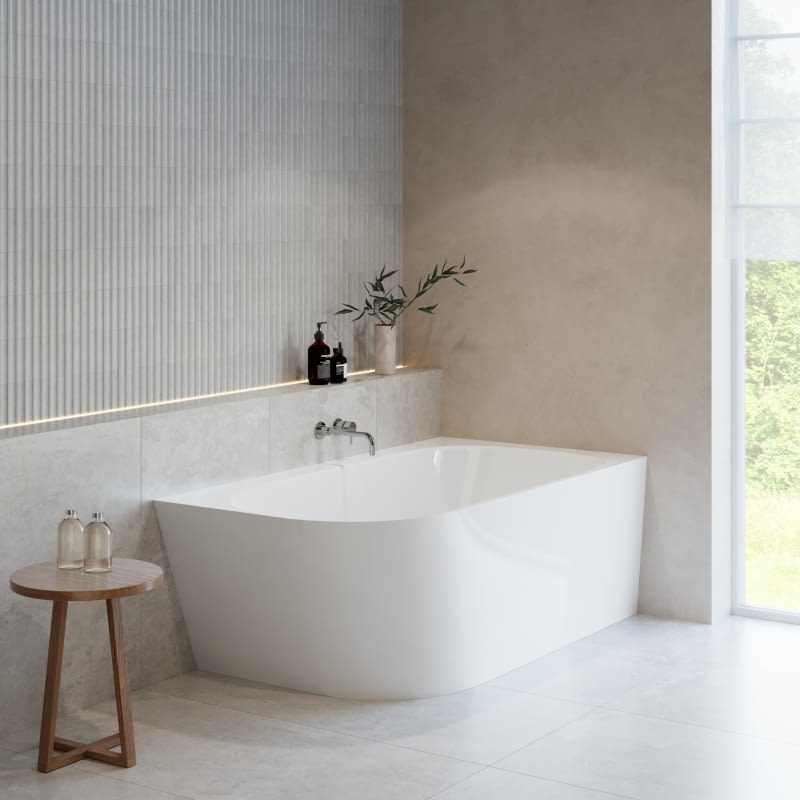 Efektowne wanny przyścienne doskonale wpisują się w zabudowę łazienki i zapewniają niezrównany komfort kąpieli.