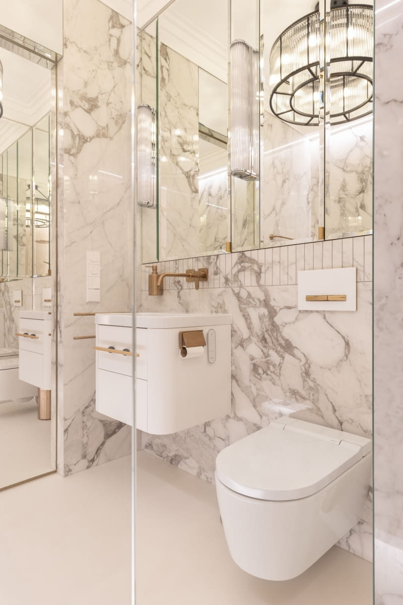 110-metrowy apartament w Warszawie w stylu modern classic