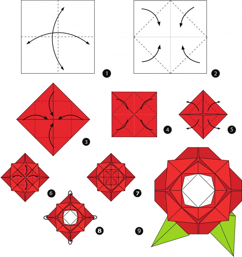 Róże z papieru - składanie serwetki. Róże z papieru - składanie serwetki.