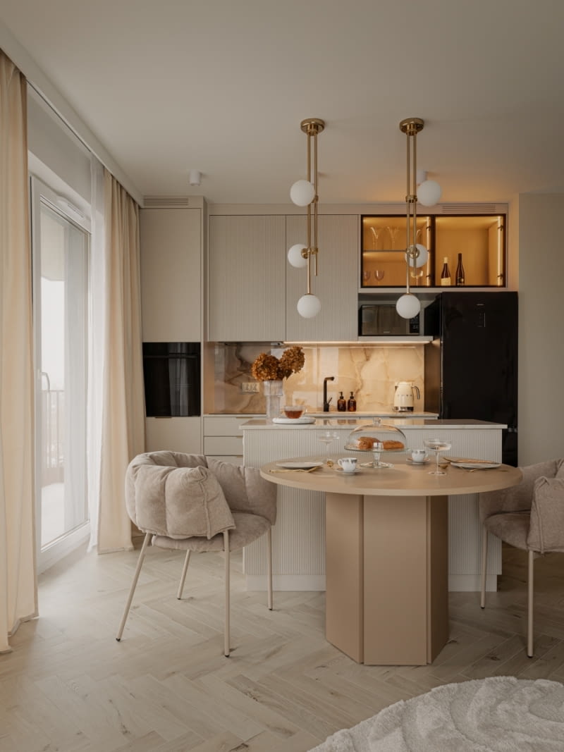 Monochromatyczny apartament w Gdyni