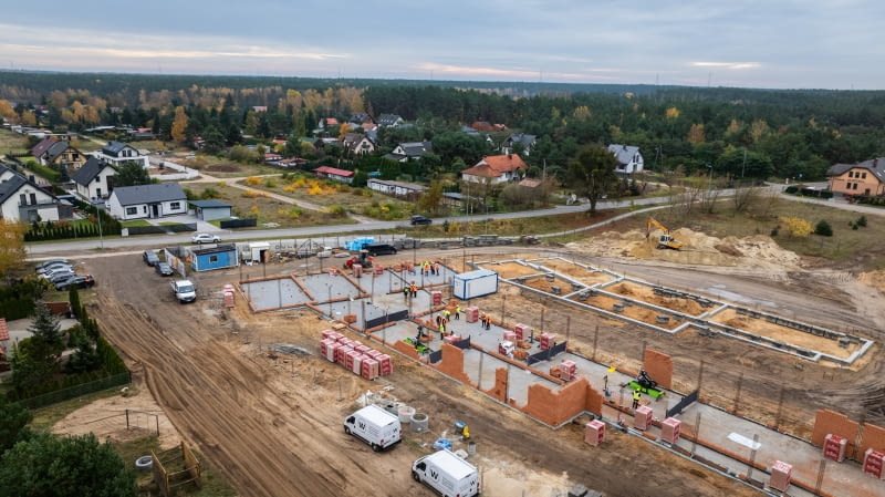 Robot murarski na budowie przedszkola w Koronowie Robot murarski na budowie przedszkola w Koronowie