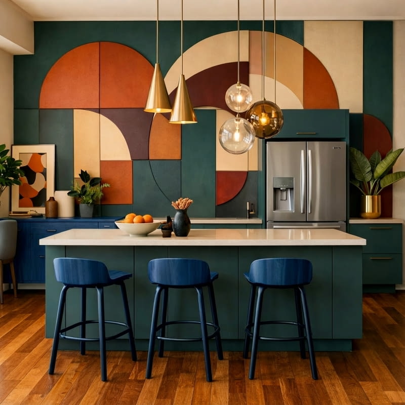 Wnętrza pełne wzorów i kolorów - inspiracje