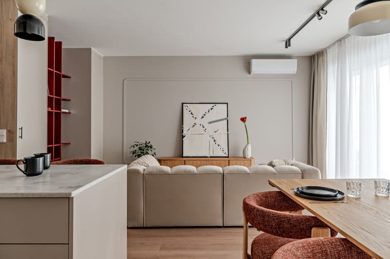 Nowoczesny minimalizm - mieszkanie na warszawskiej Woli