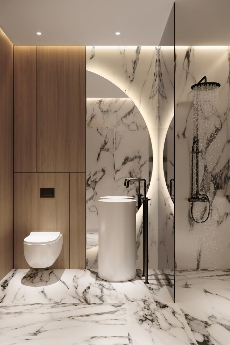 Aranżacja łazienki.