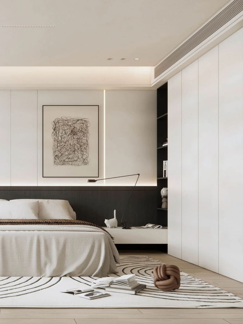 Sypialnia w stylu minimalistycznym