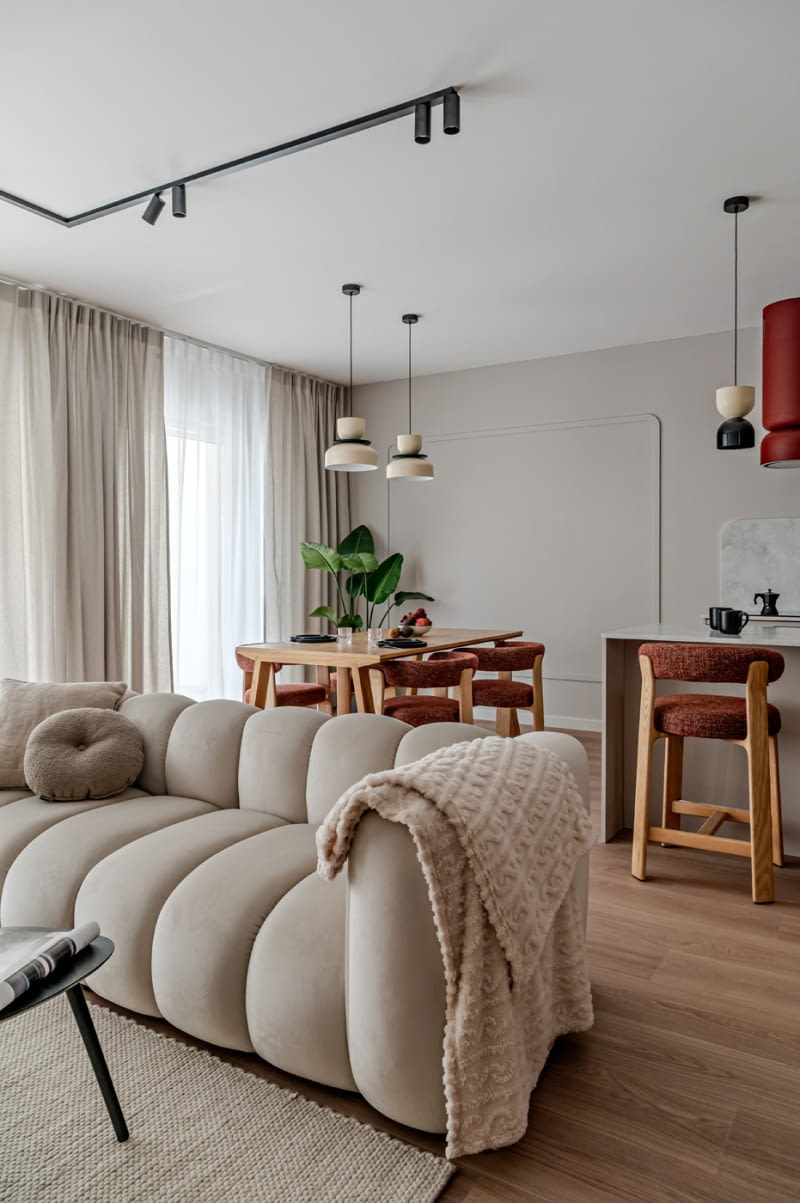 Nowoczesny minimalizm - mieszkanie na warszawskiej Woli