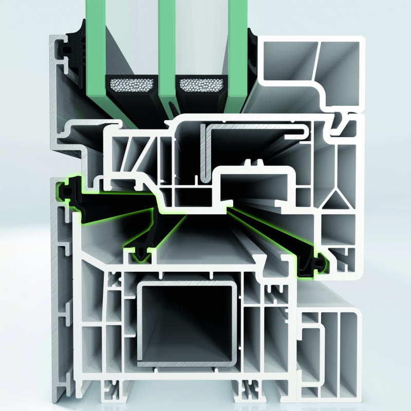 Połączenie dwóch materiałów w jednym profilu daje konstrukcję, która zapewnia skuteczną ochronę przed chłodem i wilgocią Połączenie dwóch materiałów w jednym profilu daje konstrukcję, która zapewnia skuteczną ochronę przed chłodem i wilgocią