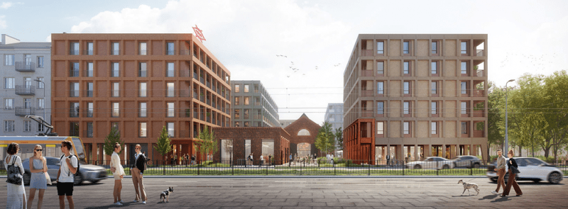 Teren dawnej fabryki Perun - wizualizacja.