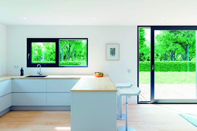 Podstawą okien aluminiowych jest rama złożona z systemu profili oraz uszczelek. Liczba komór międzyszybowych, wpływających na energooszczędność, zależy od preferencji inwestora Podstawą okien aluminiowych jest rama złożona z systemu profili oraz uszczelek. Liczba komór międzyszybowych, wpływających na energooszczędność, zależy od preferencji inwestora