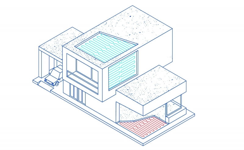 Podłoga, ściana,  sufit – te wszystkie  płaszczyzny można  wykorzystać do  ułożenia instalacji,  która zapewni nam  zarówno ogrzewanie,  jaki i chłodzenie  domu