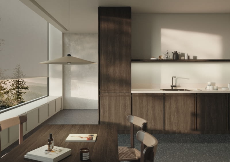 Dąb Dunin PD3114, Trawertyn Beż PK9040, Beż Jasny PU1513