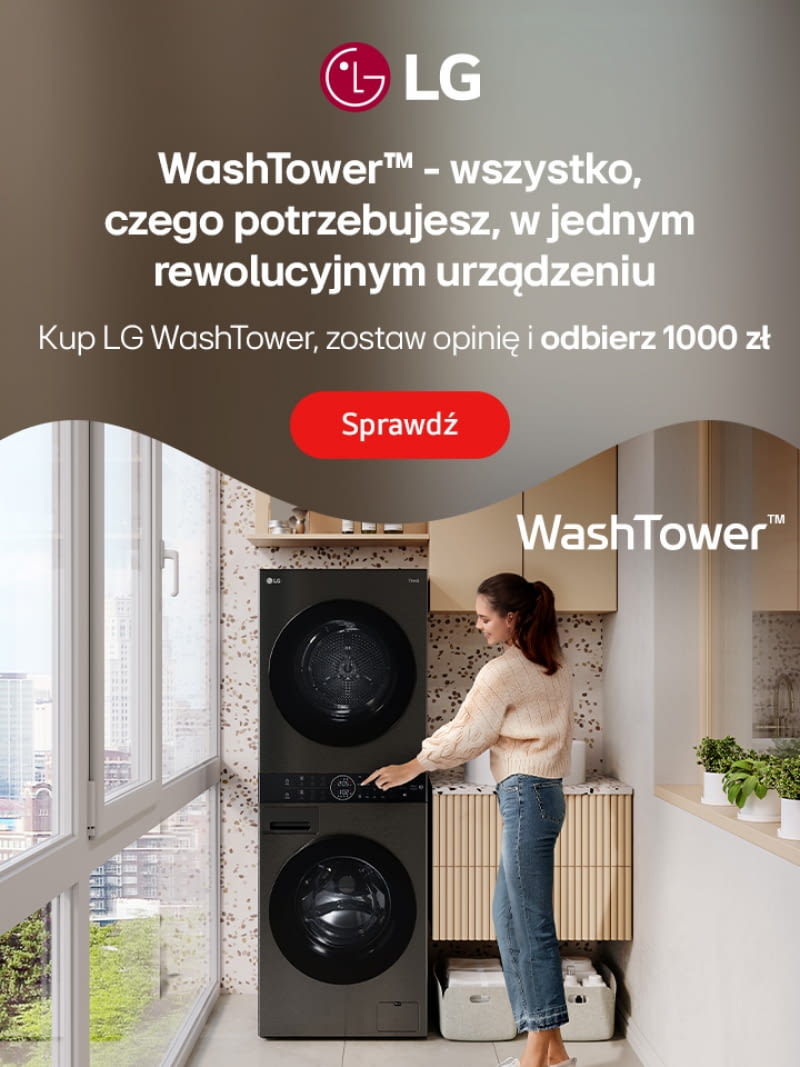 LG WashTower – wyjątkowe połączenie pralki i suszarki teraz o 1000 zł taniej LG WashTower – wyjątkowe połączenie pralki i suszarki teraz o 1000 zł taniej