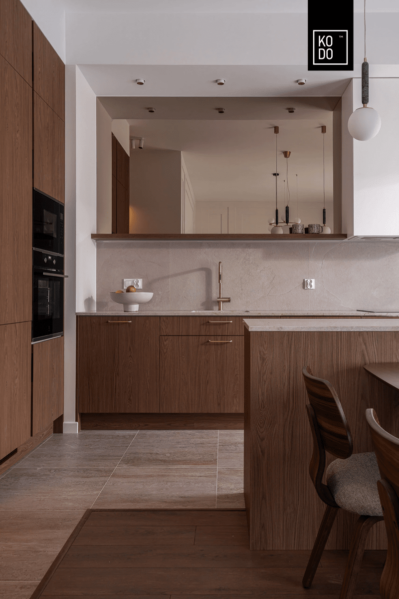 Dwupokojowe mieszkanie w kolorach ziemi Dwupokojowe mieszkanie w kolorach ziemi