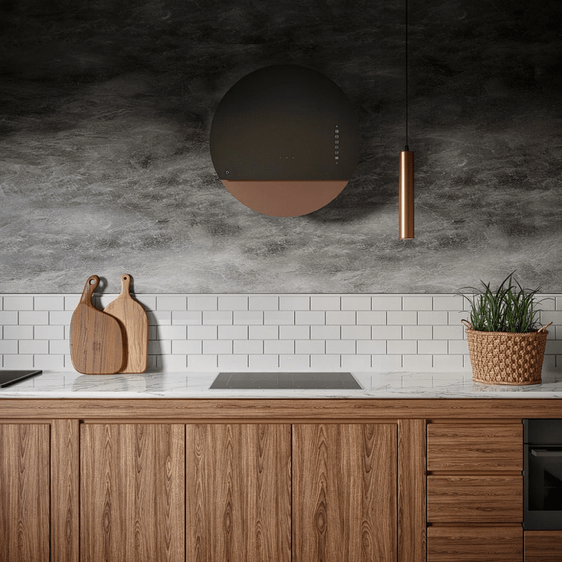 Okap kominowy Ciarko Design Eclipse Black/Rose Gold