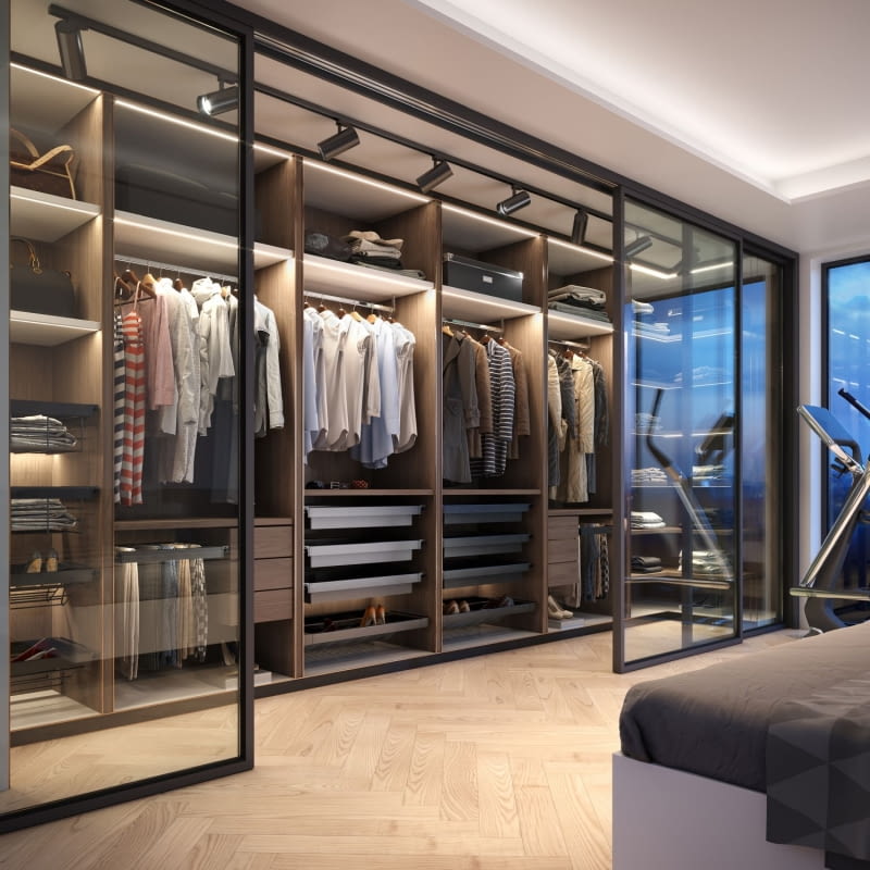 Przeszklona garderoba Przeszklona garderoba