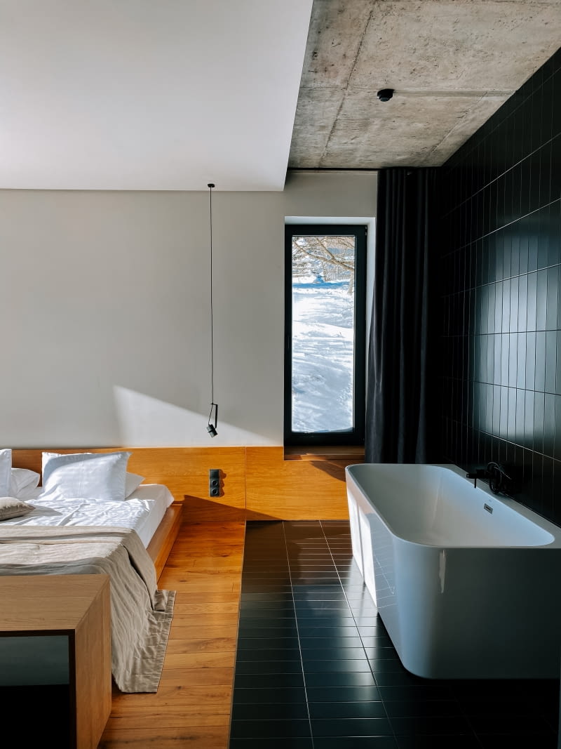 Sypialnia połączona z łazienką Sypialnia połączona z łazienką