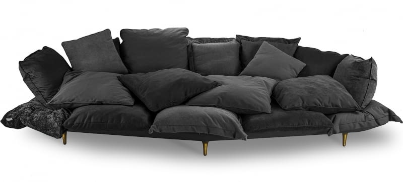Sofa Comfy (Seletti), antracytowa, niezwykle miękka i wygodna, tylko na zamówienie, 300 x 150 x 90 cm, 31 003 zł, fabrykaform.pl Sofa Comfy (Seletti), antracytowa, niezwykle miękka i wygodna, tylko na zamówienie, 300 x 150 x 90 cm, 31 003 zł, fabrykaform.pl