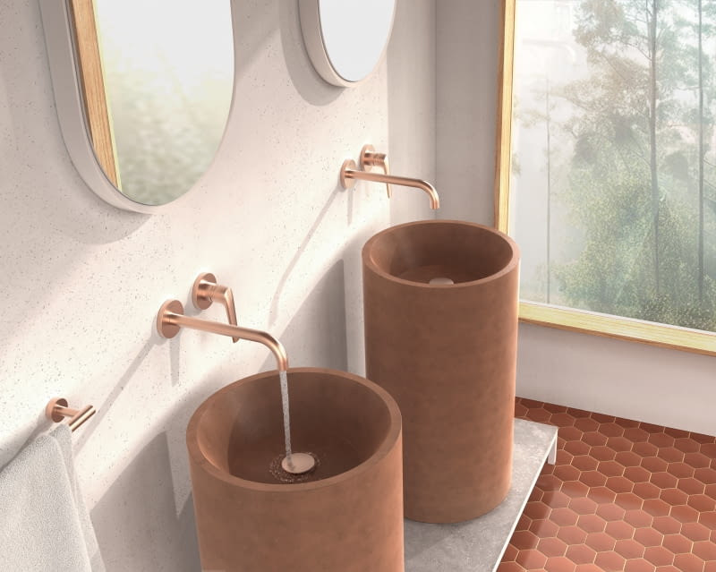 Bogata oferta baterii umywalkowych pozwala na dowolną, zgodną z indywidualnymi upodobaniami, aranżację Strefa umywalki