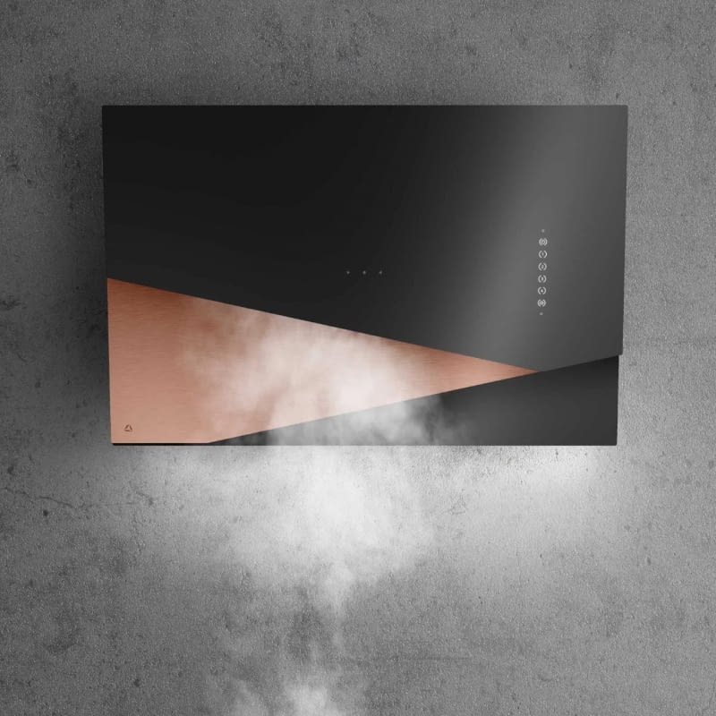 Okap przyścienny CIARKO DESIGN TRIO 90 black + rose gold | Okap przyścienny CIARKO DESIGN TRIO 90 black + rose gold |